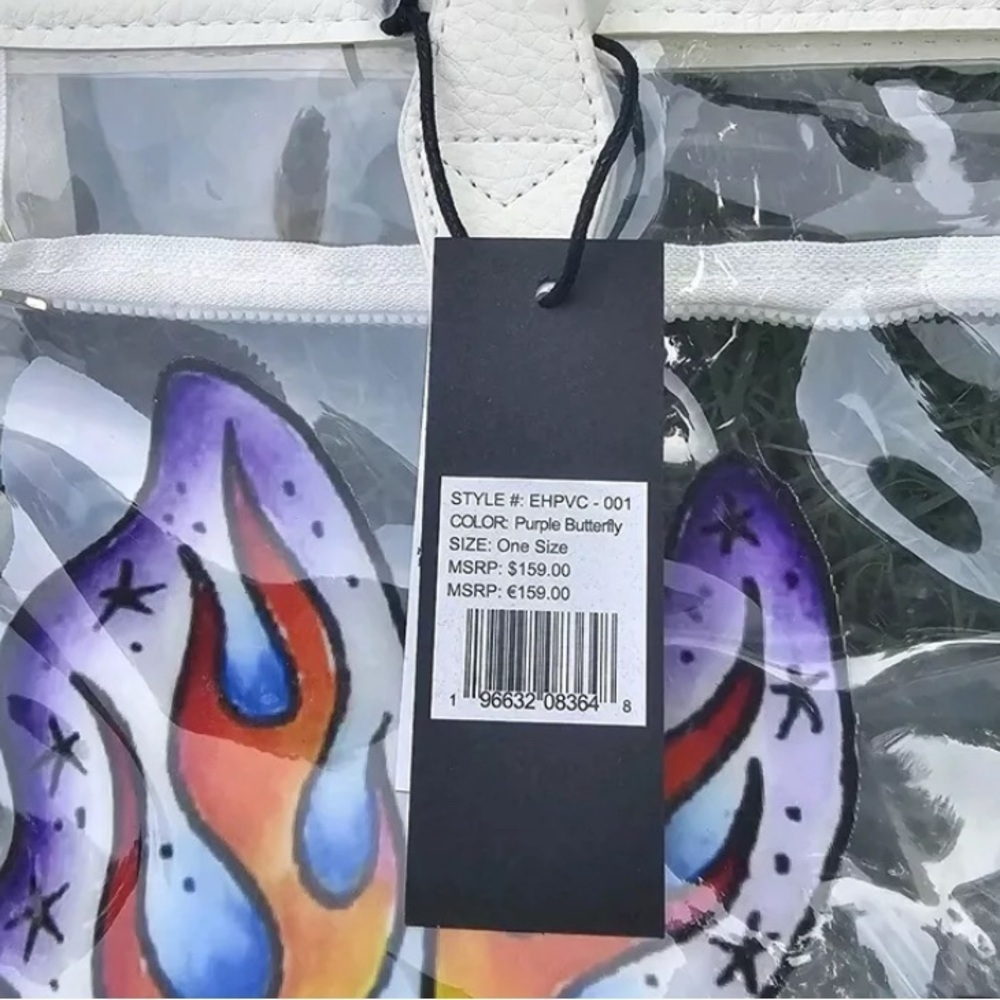 Ed Hardy Butterfly Clear Tote Bag NWT 🦋 MSRP $159 - Picture 11 of 16
